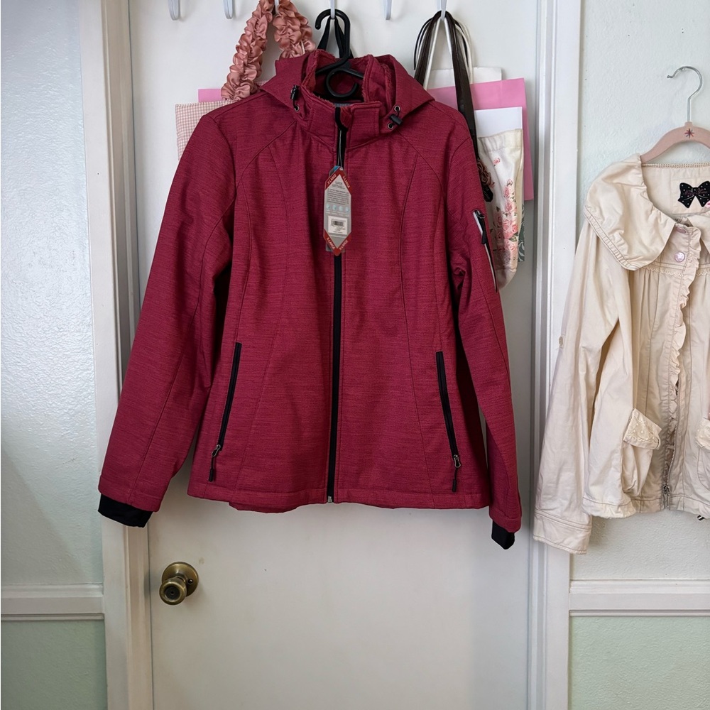 red juniors winter hiking jacket